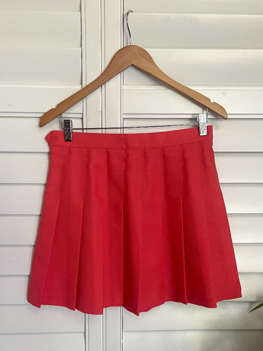 *Vintage* American Apparel Tennis Cheerleader Skirt in Watermelon Size Large - Picture 4 of 10